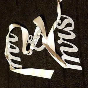 Mr. & Mrs. Ribbon banner.  Great for wedding or bridal shower!